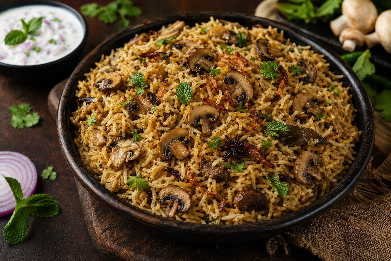 Mushroom Biriyani